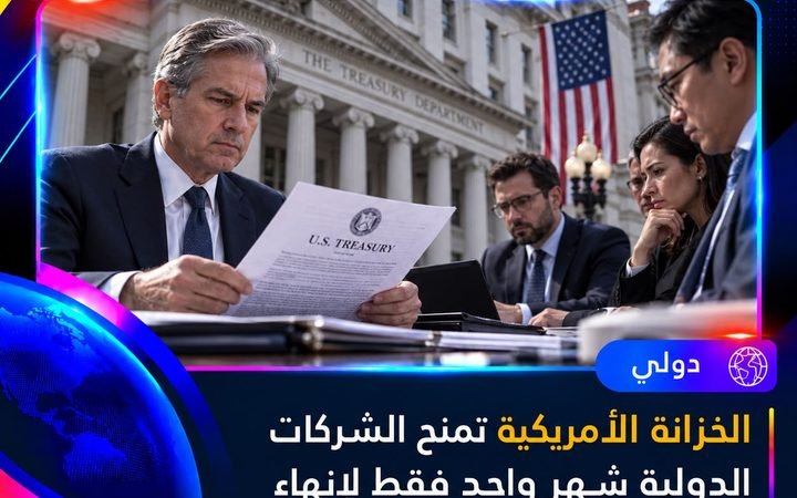 عاجل | وزارة الخزانة الأمريكية تمهل الشركات الدولية شهراً واحداً فقط لإنهاء جميع تعاملاتها مع مصرف التنمية.